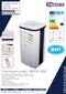 Termozeta - Airzeta Clima C3 WiFi - Airconditioner - Verkoeling - Wind - Ventilatie - 9000 BTU - Wit