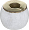 Terras asbak/stormasbak rond marmer/ijzer 12 x 10 cm wit - Buiten asbakken