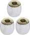 Terras asbak/stormasbak rond marmer/ijzer 12 x 10 cm wit - Buiten asbakken