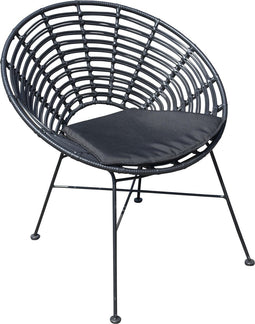 Terrasstoel Vincenzo zwart (Set van 2)