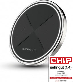 Terratec ChargeAIR dot! Draadloze lader Qi Wireless 10W - Zwart / Zilver