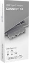 Terratec Connect C4 USB-C Docking station - Adapter USB-C - HDMI 4K - 2x USB3.0 - 1 x USB-C PD Passthrough oplaadpoort