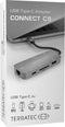 Terratec CONNECT C8 USB-C (USB 3.2 Gen 2) multiport hub Grijs