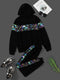 Terug naar de 90's: Retro Dames Joggingpak met Blacklight - Maat L