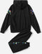 Terug naar de 90's: Retro Dames Joggingpak met Blacklight - Maat L
