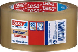 Tesa 04024 Dozensluittape - Universeel - Transparant - 50mm x 66m