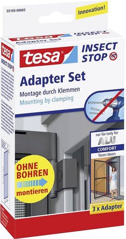 tesa 55193-03 Adapter Alu Comfort Vliegenhor-adapterset Geschikt voor merk Tesa Tesa vliegenhor 3 stuk(s)