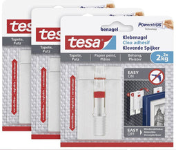 tesa 77777 Platte kabel verstelbaar Wit Inhoud: 6 stuk(s)