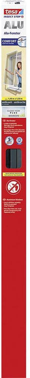 tesa ALU COMFORT 55196-00003-00 Vliegenhor (b x h) 1400 mm x 1500 mm Antraciet 1 stuk(s)