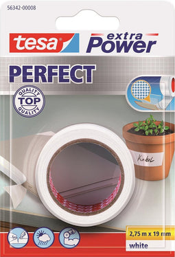 Tesa Extra Power Perfect Tape - Wit - 2,75 m x 19 mm