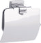 Tesa Klaam Toiletrolhouder met deksel 14x12.5x5.3cm Chroom