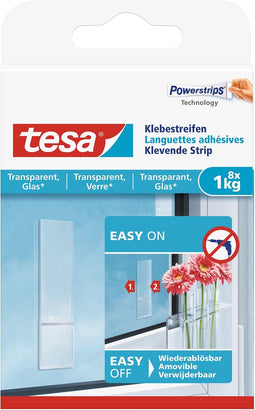 Tesa klevende strip voor glas en transparant 8x1kg