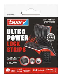 Tesa - Klittenband ultra powerlock strips 50x25mm 2s | 12 stuks