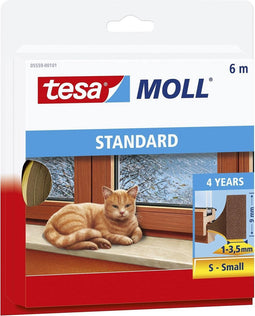 Tesa Moll tochtstrip 05559 I profiel - 9mmx6m bruin