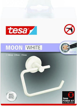 Tesa Moon White toiletrolhouder rond metaa