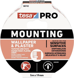 tesa Mounting PRO Tapete & Putz 66743-00001-00 Montagetape Wit (l x b) 5 m x 19 mm 1 stuk(s)