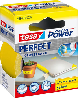 tesa PERFECT 56343-00037-03 Textieltape tesa extra Power Geel (l x b) 2.75 m x 38 mm 1 stuk(s)