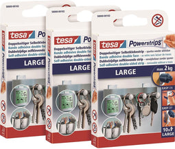 tesa POWERSTRIPS® Large Dubbelzijdig plakband Wit Inhoud: 30 stuk(s)