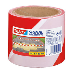 Tesa - Signaallint 58137 80mmx100m rood/wit | 4 stuks