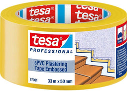 tesa SPVC EMBOSSED 67001-00001-00 Gipstape tesa Professional Geel (l x b) 33 m x 50 mm 1 stuk(s)