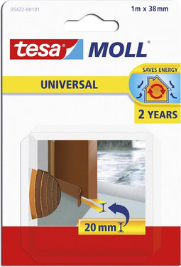 Tesa tochtstrip/dorpelstrip bruin 1m x 38 mm - Isolatie - zelfklevend