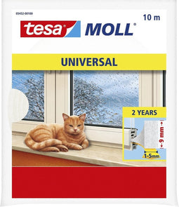 Tesa Tochtstrip - zelfklevend - wit - 10 mtr x 9 mm - Tochtstroken