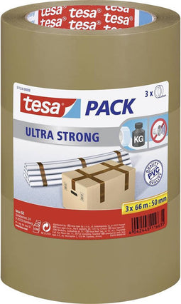 tesa ULTRA STRONG 51124-00008-01 Pakband tesapack Bruin (l x b) 66 m x 50 mm 3 stuk(s)