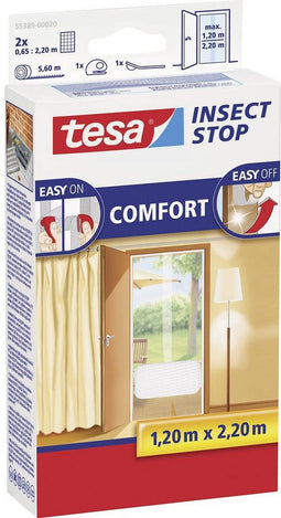 Tesa - Vliegengordijn - Deurhor - 2 x 65 x 220 cm - Comfort - Wit