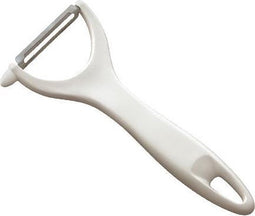 Tescoma 420104 Groente Dunschiller Y-model Roestvrijstaal, Wit schilmesje