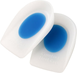Nuvance Inlegzolen - Hielbeschermers - Comfortabel lopen - Maat 40-45 - Unisex - Blauw Wit (2 stuks)
