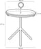 Mica Decorations Aston - Bijzettafel - Afneembaar dienblad - Fuchsia - H42 x Ø31 cm