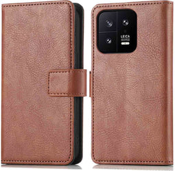 imoshion Hoesje Geschikt voor Xiaomi 13 Hoesje Met Pasjeshouder - imoshion Luxe Bookcase - Bruin