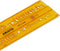 Aristo lettersjabloon - afmetingen 180x40mm - letterhoogte 5mm - H-profiel - oranje transparant - AR-5301/5