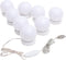 vidaXL - Wandspiegel - met - LED-lampen - rond - glas