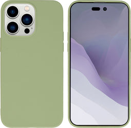 iMoshion Hoesje Geschikt voor iPhone 14 Pro Max Hoesje Siliconen - iMoshion Color Backcover - groen
