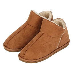 Apollo Heren Pantoffels Cognac – Suède Home Boots – Maat 45/46
