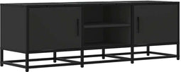 vidaXL - Tv-meubel - 120x35x41 - cm - bewerkt - hout - en - metaal - zwart