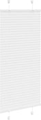 vidaXL - Plissé - rolgordijn - 65x100 - cm - stofbreedte - 64,4 - cm - polyester - wit