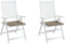 vidaXL - Tuinstoelkussens - 2 - st - 50x50x3 - cm - stof - taupe