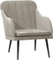 vidaXL Fauteuil 63x76x80 cm fluweel lichtgrijs