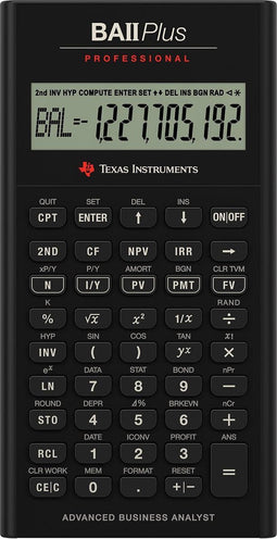 Texas financiële rekenmachine BA II Plus Professional