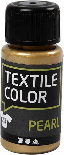 Textielverf - Dekkend - Goud - Parelmoer - Creotime - 50 ml