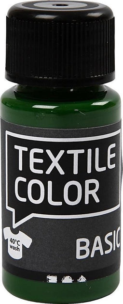 Textielverf - Kledingverf - Olijfgroen - Basic - Textile Color - Creotime - 50 ml