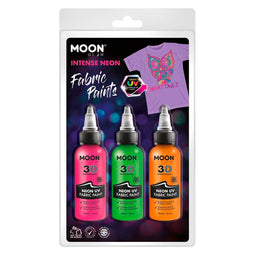 Haza Witbaard Textielverf Neon 3x30ml Oranje, Groen, Roze
