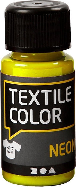 Textielverf - Neon Geel - Creotime - 50 ml