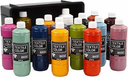 Textile Color, Diverse Kleuren, 500 ml, 15 Fles