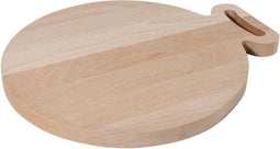 TextTim Serveerplank / Borrelplank / Rond 35x30x2 cm - Houten Plank Beukenhout