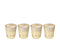 J-Line doos 4 geurkaars Deluxe - glas - goud