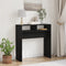 vidaXL - Zwarte - Eiken - Console - Tafel - - - 78x30x80 - cm - - - Gemaakt - van - Samengesteld - Hout