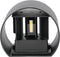 V-TAC VT-756-B-N Ronde LED wandlamp - Bridgelux - Zwart - IP65 - 5W - 700 Lumen - 4000K